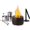 TRIROCKS Fioriera da Tavolo per Fuoco, Camino a Base di Alcool Rubbing, Design Elegante, per Esterni/Interni, Giardino, Salotto, Tavolo da Pranzo