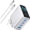 Anker Caricatore USB C 140W, Adattatore GaN Rapido e Compatto a 4 Porte, Comandi Tattili Intuitivi, per iPhone 17 Pro Max/Serie 16-12, Samsung S25 Ultra, MacBook Air/Pro, Pixel, AirPods e Altri