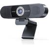 EMEET Webcam 4K 3 in 1, Webcam C980 PRO 4K con 4 Microfoni con Cancellazione del Rumore e 2 Altoparlanti, Grandangolo 60°-98°, Web Cam Ideale per Videochiamate di Gruppo e Individuali