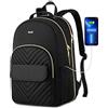 Breold Zaino Porta PC Donna 15,6 Pollici Zaino Ragazza per Computer Portatile con Porta USB per università,Viaggi, Lavoro,Scuola,Ufficio