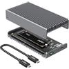 Qwiizlab Enclosure Esterna Thunderbolt USB4 Senza Ventola Da 40 Gbps Con Chasis Dissipatore Di Calore in Alluminio, Supporta SSD M.2 NVMe PCIe Fino a 8 TB (SSD Non Incluso)