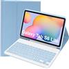 KTOITION Custodia Tastiera per Tablet Samsung Galaxy Tab S6 Lite 2024/2022/2020 10,4 Pollici, Italiano QWERTY Rimovibile Bluetooth Tastiera, Custodia con Supporto Pen per S6 Lite Tablet 10,4 (Blu)