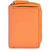 Visconti portafoglio di pelle da donna a piegatura doppia RB53 (Arancione (Orange Multi))