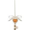 THUN - Chiave con Cuore da Appendere - Bomboniera, Regalo di Coppia - Ceramica - 3 x 6 cm