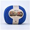 Hello Yarn Reborn - Filato di cotone riciclato, colore blu brillante, 200 g DK per uncinetto/lavoro a maglia