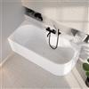 evineo ineo3 vasca da bagno ad angolo con troppopieno a fessura L: 170 La: 75 A: 60 cm, angolo sinistro della stanza, BE4082WH, ineo3 bianco [Vasche da Bagno > Vasche da Bagno ad Angolo]