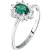 Morellato Anello Donna in Argento 925‰, Zircone Verde, Collezione Tesori - SAIW155012