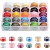 BUOSHUO 25 Rotoli Fili Cerati,Filo Cerato per Braccialetti,0.55mm*10m