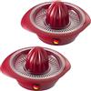 Westmark 2x Spremiagrumi con Vaschetta, Diametro 18.7 cm, Capacità 0.5 Litri, Plastica, Limetta, Rosso, 309122Er