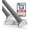 MEISENBERG Bastoni per Tende a Pressione 70-120, Grigio, Ø 25 mm, Bastone Estensibile per Tenda per Finestre, Doccia, Terrazza e Parete Divisoria