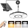 MEIHUA Lampada a Sospensione Solare 2500K 4000K 6500K 5 Modalità 5000MAH Faretto Solare con Sensore di Movimento con Telecomando Luci Solari per Padiglione Terrazzato Garage