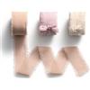 MORSUNBELA 3 Rotoli Nastro Chiffon Regalo Decorazioni Nastro Largo per Natale Compleanno Matrimoni San Valentino Confezioni Regalo 2,5 cm x 6,4 m