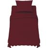 Dreamzie Lenzuola Letto Singolo 90x190 cm - Completo Lenzuola 3 Pezzi in Microfibre - Lenzuolo con Angoli - Lenzuola Sopra - 1 Federa 50x80 - Lenzuola Letto Singolo 90x190cm Bordeaux
