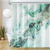 Uiiooazy Tenda Doccia Antimuffa, Tenda da Doccia 180x200cm Verde Salvia Effetto Marmo Turchese Grigio Tende da Bagno Tessuto Lavabile Impermeabile Poliestere Tende per Vasca da Bagno con 12 Anelli