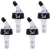 Minnhua 4 Pezzi Versatore Automatico Misurato 2cl Versatori per Bottiglie Plastica Liquore Beccucci Bottiglie per Collo Bottigli 18-20 mm Vino Versatore Bottiglia per Liquore Olio Cocktail Vino Bar