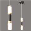 ZYBWL Moderna lampada a sospensione a 1 luce LED mini lampada da pranzo lampada da cucina soggiorno camera da letto comodino bar nero oro piccola lampada a sospensione regolabile in altezza