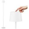 K-Bright Lampada da Terra 3000K LED, Lampada da Terra Alimentata a Batteria Ricaricabile da 4W, Lampada da Terra LED IP54 Impermeabile Senza Fili per Esterni Lampada da Terra Dimmerabile (Bianco)