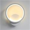 ZTWLEED Applique LED da Parete Interno,12W 1400LM Lampade da Parete Rotondo Moderno 3000K/4000K/6000K Lampada da Muro Alluminio per Soggiorno Camera da Letto Scale Corridoio,Bianca 110-240V