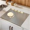 vookutus Taglieri in acciaio inossidabile 304, 30x40 cm Spianatoia per Impastare, Piano di Lavoro Cucina in Acciaio Inox, Spianatoia Acciaio per Tagliare e Cuocere, Tagliere da Cucina L a forma