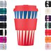 Ecoffee Cup 14oz 400ml Ecoffee Cup Riutilizzabile Eco-Friendly 100% a base vegetale tazza di caffè con coperchio e manica in silicone - Tazza da viaggio senza melamina, Dale Buggins