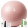 Slim Panda Palla Pilates, 55-85cm Anti Scoppio Antiscivolo Palla Ginnastica con Cannuccia Gonfiabile, Soft PVC Palla da Yoga per la Terapia Degli Anziani, Casa, Fitness, Allenamento Equilibrio
