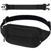 Flintronic Marsupio Uomo e Donna, Marsupio Sportivo Uomo&Donna con 4 Zip Tasche, Cintura Regolabile Marsupio Impermeabile Sportivo, Marsupio da Unisex per Corsa Ciclismo Escursione Campeggio