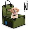 Looxmeer Seggiolino Auto per Cani, Trasportino per Cani Impermeabile Antistrappo Antisscivolo per Cani Piccola e Media Taglia con Ciotola Cintura di Sicurezza Universali per Auto SUV Camion