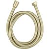 Wenko Tubo doccia Mod. Ottone 150 cm, tubo doccia rivestito in acciaio inox, adatto a tutti i soffioni grazie all'attacco standard da 1/2, protezione antitorsione, omologato per acqua potabile, oro