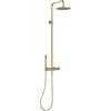MARWELL Set doccia classico oro 88-118 x 20 cm - Asta doccia regolabile - Doccia a pioggia - Doccetta con tubo