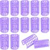 Dibotell Confezione da 12 Bigodini, Bigodini in Plastica, Set di Bigodini, Bigodini Adesivi, Autoadesivi, Riccioli Grandi da 36 mm, Bigodini per Capelli Lunghi, Medi, Piccoli, Salone da Barbiere (Viola)