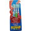 Oral-B Complete All Around Clean Technology - Spazzolini da denti, misura media, 3 pezzi, colori assortiti