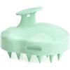 FREATECH Spazzola per Shampoo Massaggiatore per Cuoio Capelluto con Setole Morbide in Silicone per Cura del Cuoio Capelluto Ecrescita Capelli, Forfora, Manico in Paglia Grano Aggiornato, Menta Verde