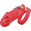 MKGMYGZ Chastity Cage Uomo Silicone Sissy Gabbia Pene Bdsm Cintura Castità Maschile Per Giochi Erotitici Sexy Per Coppie (Long,Red)