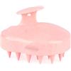 FREATECH Spazzola per Shampoo Massaggiatore per Cuoio Capelluto con Setole Morbide in Silicone per Cura del Cuoio Capelluto Ecrescita Capelli, Forfora, Manico in Paglia Grano Aggiornato, Gesso Rosa