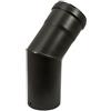 ALLINOX Kit Tubi Canna Fumaria 80 mm Per Stufa a Pellet In Acciaio Nero Antigraffio Canale Impianto Uscita Fumi Componenti Da Interno MADE IN ITALY (CURVA 45°)
