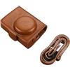 AFAKEREPPV Borsa for fotocamera in pelle Rx100m5a 100m6 100m5 100m4 100m3 100m2 100 HX99 90 HK60 H20 WX700 500 350 220 W830 810 800 Borse per fotocamere digitali(Bruin)