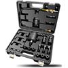 RUIZHI 24pc Estrattore Pneumatico per Ugelli di Iniezione - Strumento di Rimozione per Iniezione Ugelli, Iniettore di Carburante Diesel, Compatibile con Bosch Delphi Denso Siemens, con 19 Adattatori
