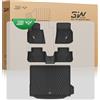 3W Set 4 di Tappetini per BMW X3 G01 2018-2024/iX3 G08 2021-2025 in Thorex™ e Tappetino per Bagagliaio su Misura, Facile da Pulire Tappeti per Auto Resistente e Tappeto Bagagliaio Antiscivolo