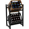 CLP Scaffale Porta Casse di Bibite Stack I Robusto Scaffale in Acciaio Inox I Portabottiglie Resistente, Colore:Nero, Dimensione:75x47x31 cm