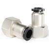 TAILONZ PNEUMATIC Raccordi a pressione con tubo diritto femmina da 6 mm OD x filettatura BSP da 3/8 di pollice PCF6-03(confezione da 2)