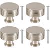 TRIXES 4PK Pomelli per cassetti in argento opaco - Ferramenta decorativa per mobili - Perfetti per progetti fai da te