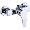 QIYOU Rubinetto miscelatore doccia a parete in ottone per bagno acqua fredda e calda monocomando cromato