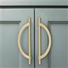 Amerdeco 6 pezzi Maniglie per Mobili da Cucina Distanza fori 192mm Oro Maniglie cucina armadietti in acciaio Lega di zincoper mobili da cucina per mobili UK0044