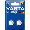 VARTA PILA A BOTTONE AL LITIO CR2025 3V CONFEZIONE DA 2 PEZZI