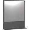 trendteam smart living - PureBliss - Specchio da parete - Antracite/Evoke - 60 x 74 x 14 cm - Specchio da bagno con ripiano di 60 cm