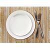 Comart - Tovaglietta Americana Bamboo Edge - Set 4 Tovagliette 30x45 cm - Lavabili - Resistenti al Calore - per Colazione, Pranzo - Eleganti Sottopiatti - Eco friendly in Bambù - Colore Washed White