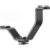 Neewer 13cm Staffa a Forma-V in Lega d'Alluminio con 3 Cold Shoe Universale per Fotocamera DSLR Nikon Canon Sony Pentax o LED a Pannello, Microfono, Monitor, Flash