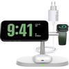 PDKUAI Caricatore magnetico 3 in 1, compatibile con caricabatterie Magsafe per iPhone 16/15/14/13/12, con adattatore PD, ricarica rapida pieghevole per Apple Watch 10/9/8/7/6/5 e Airpods Pro/4/3