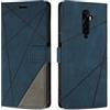 SONWO Cover per Oppo Reno 2Z / Oppo Reno 2F Custodia, Flip Caso in PU Pelle Case Cover Premium Portafoglio Custodia per Oppo Reno 2Z / Oppo Reno 2F, Supporto Stand, Slot per Schede, Blu