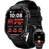 HIDAMEL M3E Smartwatch, Orologio Militare Uomo, GPS Integrato, Grande Schermo AMOLED 1,96, Durata Batteria 50 Giorni, Impermeabile 5ATM, 170 Modalità Sportive (Nero carbone)